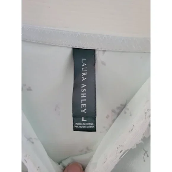 Laura Ashley Blue Cami Babydoll size Large Y2k cottagecore Soft girl - Picture 2 of 5